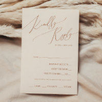 Whimsical Desert | Beige Menu Choice RSVP Card