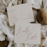 Whimsical Desert | Beige Menu Choice RSVP Postcard<br><div class="desc">This whimsical desert | beige menu choice RSVP postcard is perfect for your simple rustic western beige and terracotta earth tones wedding. The neutral earthy boho colour palette is vintage southwestern with a modern retro feel. The script is a delicate minimalist handwritten calligraphy that is quite elegant and romantic. The...</div>