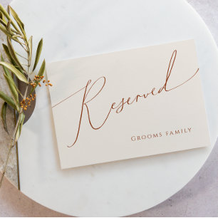 Whimsical Desert Beige Reserved Sign