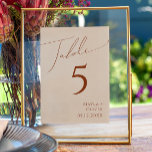 Whimsical Desert | Beige table number<br><div class="desc">This whimsical desert | beige table number is perfect for your simple rustic western beige and terracotta earth tones wedding. The neutral earthy boho colour palette is vintage southwestern with a modern retro feel. The script is a delicate minimalist handwritten calligraphy that is quite elegant and romantic. The product is...</div>