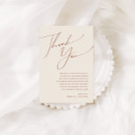 Whimsical Desert | Beige Table Thank You Card<br><div class="desc">This whimsical desert | beige table thank you card is perfect for your simple rustic western beige and terracotta earth tones wedding. The neutral earthy boho colour palette is vintage southwestern with a modern retro feel. The script is a delicate minimalist handwritten calligraphy that is quite elegant and romantic. The...</div>