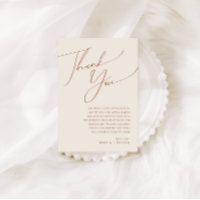 Whimsical Desert | Beige Table Thank You Card