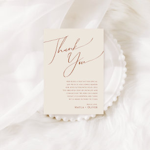 Whimsical Desert Beige Table Thank You Card