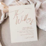 Whimsical Desert | Beige The Wedding Of Invitation<br><div class="desc">This whimsical desert | beige the wedding of invitation is perfect for your simple rustic western beige and terracotta earth tones wedding. The neutral earthy boho colour palette is vintage southwestern with a modern retro feel. The script is a delicate minimalist handwritten calligraphy that is quite elegant and romantic. The...</div>