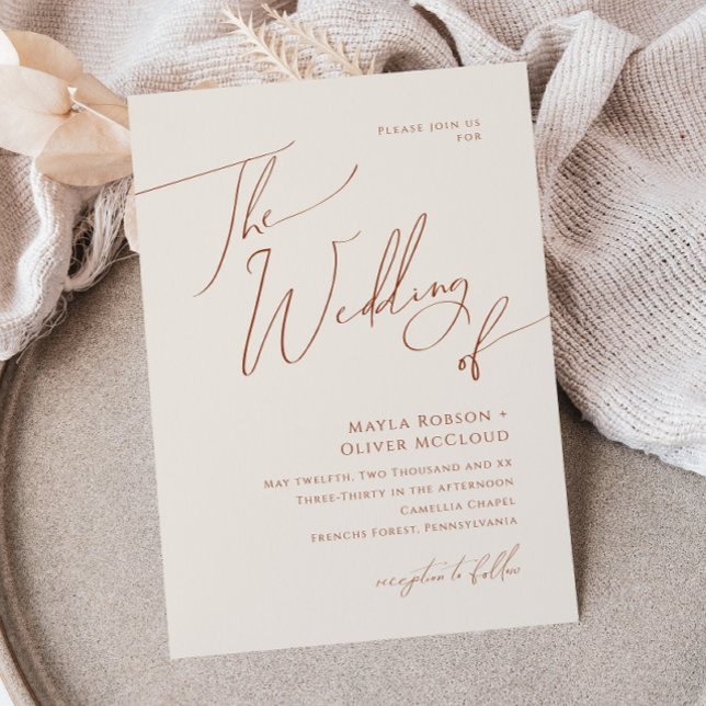 Whimsical Desert | Beige The Wedding Of Invitation (Creator Uploaded)