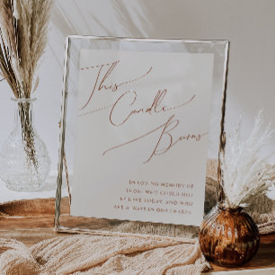 Whimsical Desert Beige This Candle Burns Poster