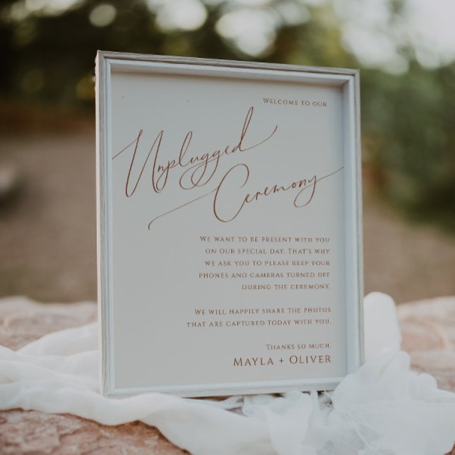 Whimsical Desert | Beige Unplugged Ceremony Poster (Creator Uploaded)