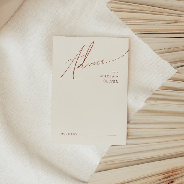 Whimsical Desert | Beige Wedding Advice Card (Creator Uploaded)