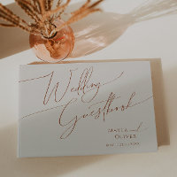 Whimsical Desert | Beige Wedding Guestbook