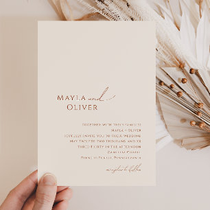 Whimsical Desert   Beige Wedding Invitation