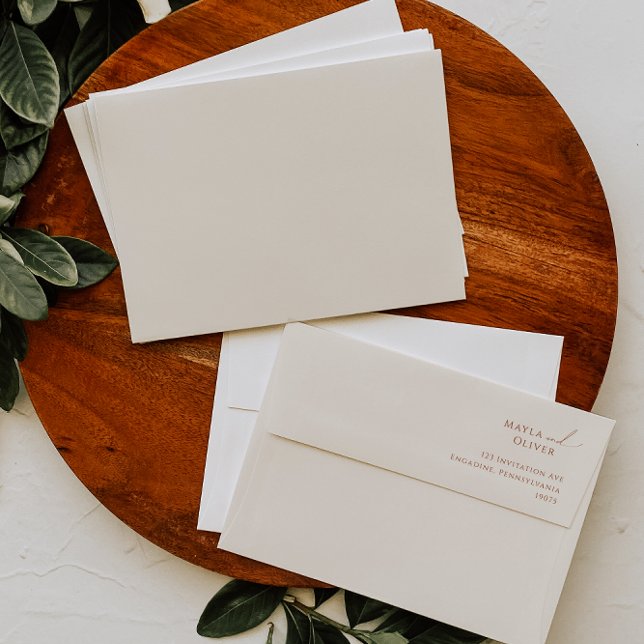 Whimsical Desert | Beige Wedding Invitation Envelope (Creator Uploaded)