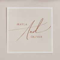 Whimsical Desert | Beige Wedding Napkins