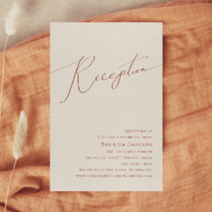 Whimsical Desert Beige Wedding Reception Card