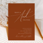 Whimsical Desert | Terracotta Casual Wedding Invitation<br><div class="desc">This whimsical desert | terracotta casual wedding invitation is perfect for your simple rustic western beige and terracotta earth tones wedding. The neutral earthy boho colour palette is vintage southwestern with a modern retro feel. The script is a delicate minimalist handwritten calligraphy that is quite elegant and romantic. The product...</div>