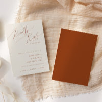 Whimsical Desert Terracotta Menu Choice RSVP Card