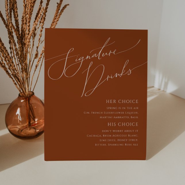 Whimsical Desert | Terracotta Signature Drinks Pedestal Sign (Creator Uploaded)