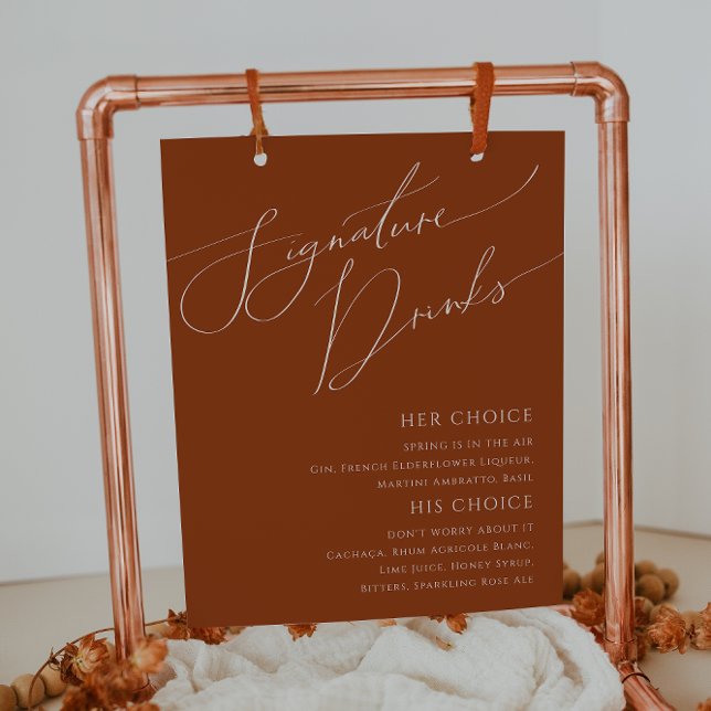 Whimsical Desert Terracotta Signature Drinks Sign (Creator Uploaded)