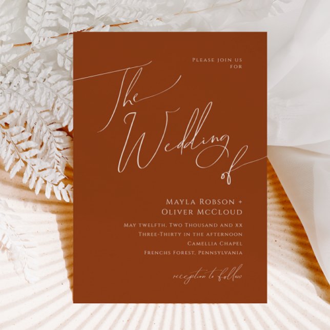 Whimsical Desert | Terracotta The Wedding Of Invitation (Creator Uploaded)