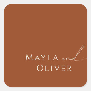 Whimsical Desert Terracotta Wedding Envelope Seals