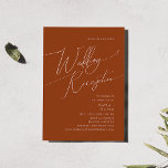 Whimsical Desert | Terracotta Wedding Reception Invitation<br><div class="desc">This whimsical desert | terracotta wedding reception invitation is perfect for your simple rustic western beige and terracotta earth tones reception. The neutral earthy boho colour palette is vintage southwestern with a modern retro feel. The script is a delicate minimalist handwritten calligraphy that is quite elegant and romantic. The product...</div>