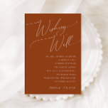 Whimsical Desert | Terracotta Wedding Wishing Well Enclosure Card<br><div class="desc">This whimsical desert | terracotta wedding wishing well enclosure card is perfect for your simple rustic western beige and terracotta earth tones wedding. The neutral earthy boho colour palette is vintage southwestern with a modern retro feel. The script is a delicate minimalist handwritten calligraphy that is quite elegant and romantic....</div>