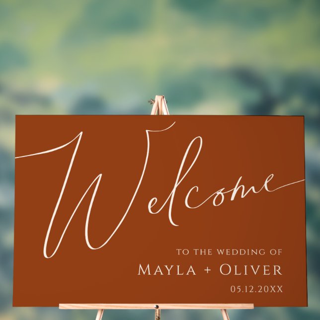 Whimsical Desert | Terracotta Welcome Acrylic Sign (Neutral)
