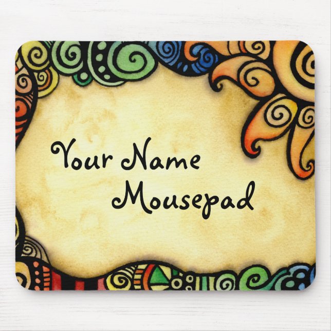 Whimsical Design with Sun Mousepad (Front)
