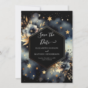 Whimsical Digital Celestial Wedding Save The Date