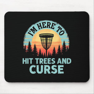 Whimsical Disc Golf - Tree Hitting Retro Curse Mouse Mat