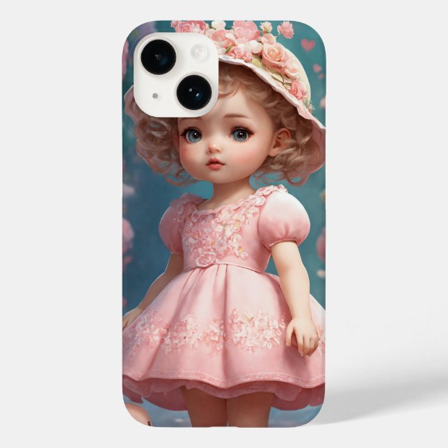 Whimsical Doll Dreams: Playful Print Tee Case-Mate iPhone Case (Back)