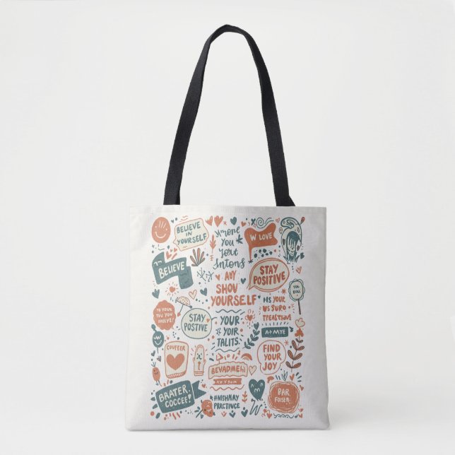 Whimsical Doodle Art Prints Infuse Your Space with Tote Bag (Front)