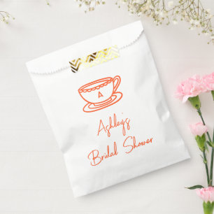 Whimsical Doodle Bridal Shower Tea Favour Bags
