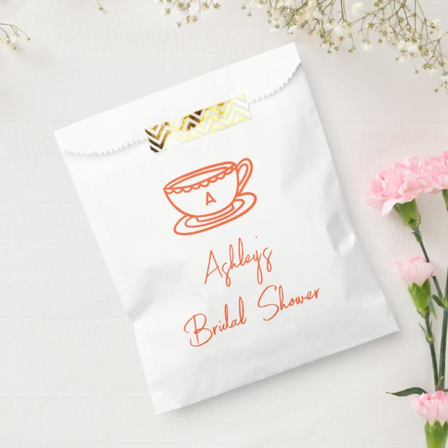 Whimsical Doodle Bridal Shower Tea Favour Bags (Sealed)
