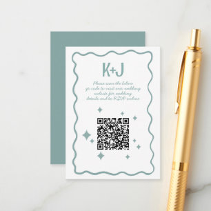 Whimsical doodle styled wedding Enclosure Card