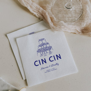 Whimsical Doodle Wedding Napkin