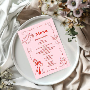 Whimsical Doodles style Hand Drawn Graduation  Menu