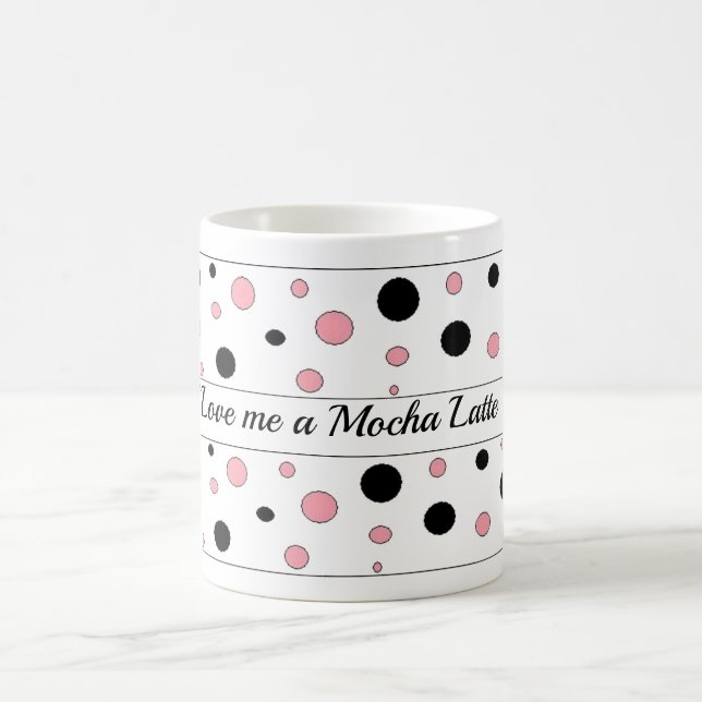 Whimsical Dots Mocha Latte Coffee Mug (Center)