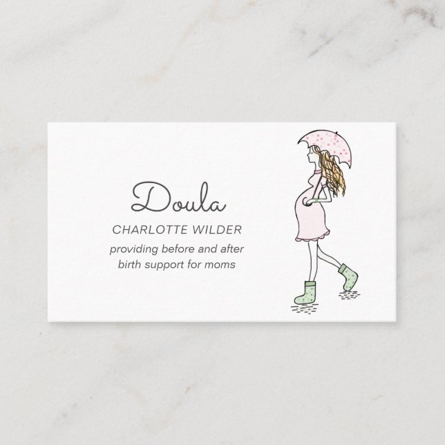 Whimsical Doula Business Card (Front)
