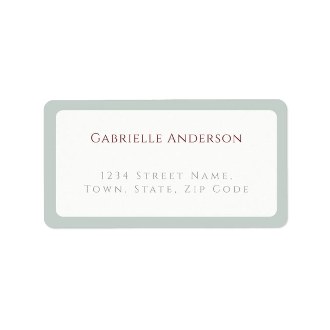 Whimsical Dove Gray Wedding  Label (Front)