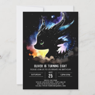 Whimsical Dragon Birthday Invitation