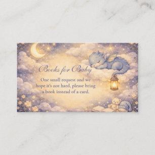 Whimsical Dragon Fantasy Books for Baby Enclosure Card