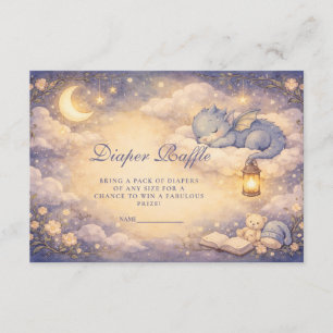 Whimsical Dragon Fantasy Diapper Raffle Enclosure Card