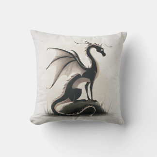 Whimsical Dragon Illustration Cushion