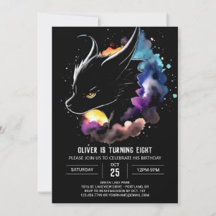 Whimsical Dragon Magic Birthday Invitation