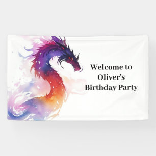 Whimsical Dragon Tale Birthday Banner