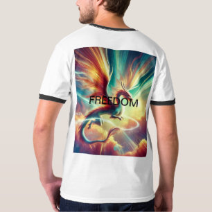 Whimsical Dragon Watercolour T-Shirt Design