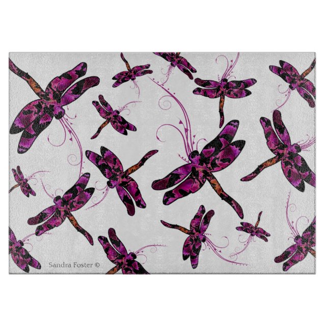 Whimsical Dragonflies Cutting Board (Front)