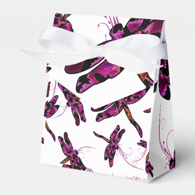 Whimsical Dragonflies Favour Box (Front Side)