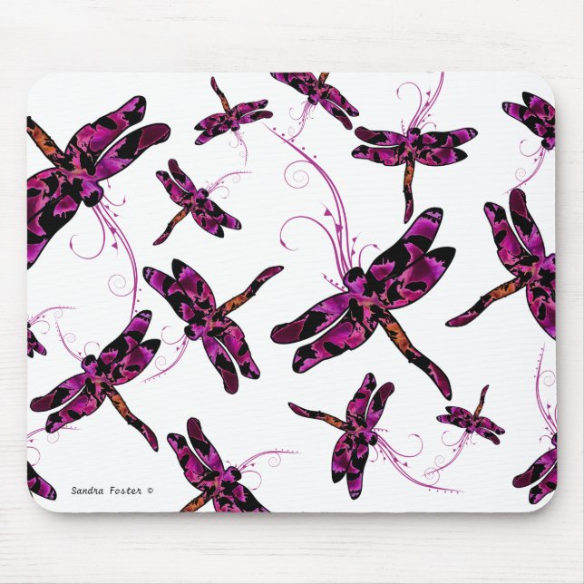 Whimsical Dragonflies Mouse Mat (Front)