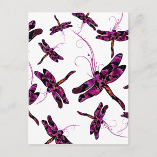 Whimsical Dragonflies Postcard